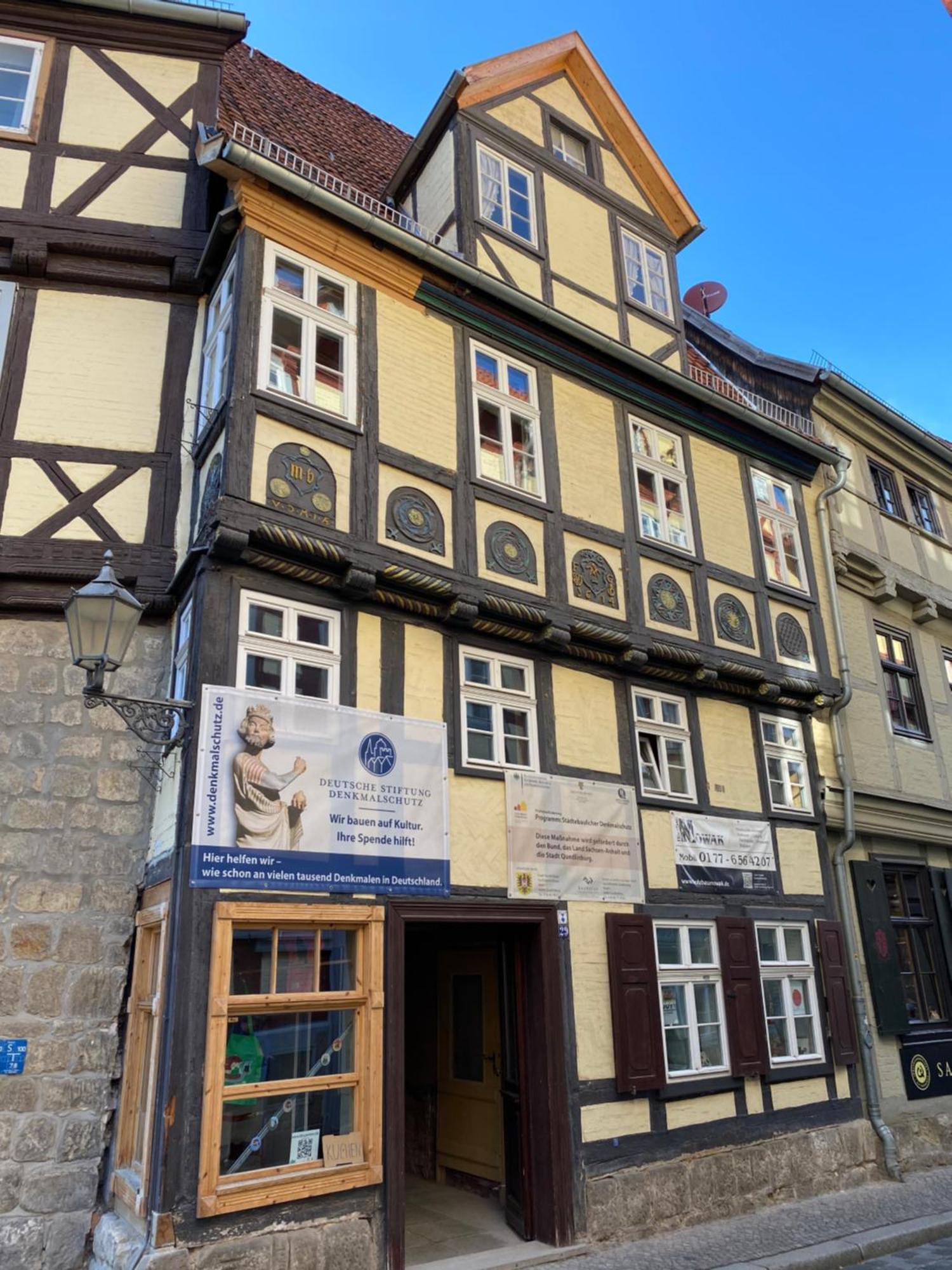 Ferienwohnung Helene Im Einzeldenkmal - Lange Gasse 29 奎德林堡 外观 照片